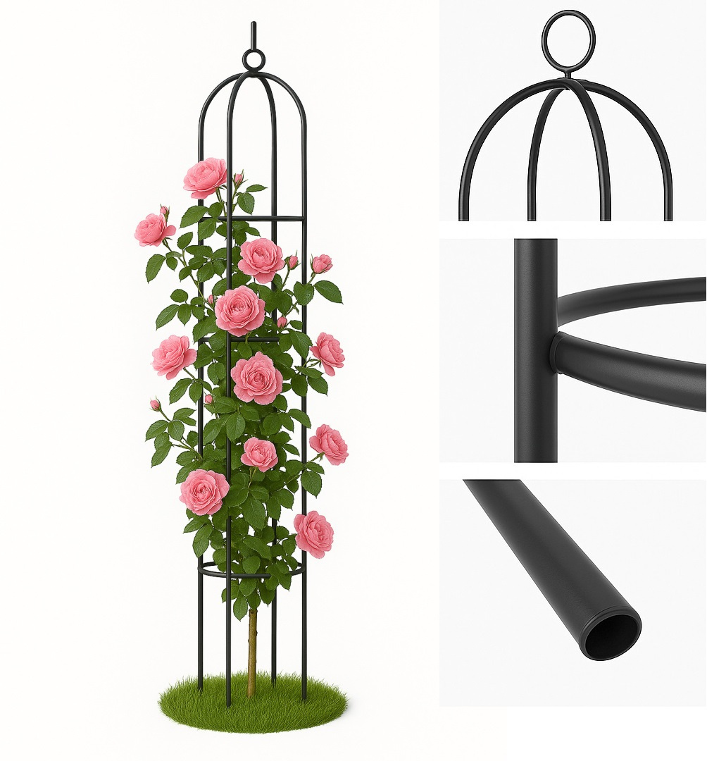 Podpěra pro květiny Zahradní pergola na růže Stojan na květiny Zvon 195 cm MS19558